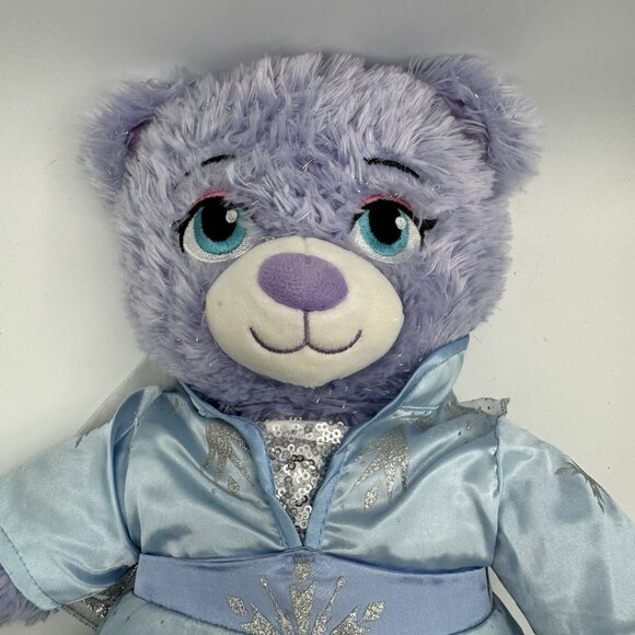 Build A Bear Disney Frozen II Anna Plush Purple Sparkle Bear And Dress #027929 - Picture 2 of 7